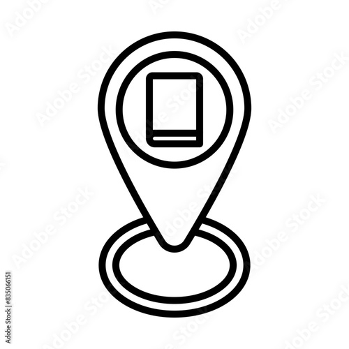 Pin line icon
