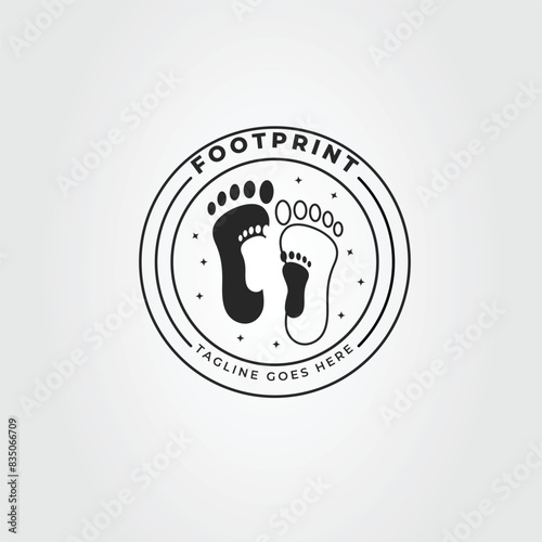 foot care podiatry or footprint logo vector illustration design