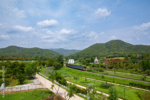 Tha Chomphu Railway Bridge, Lamphun, Thailand.