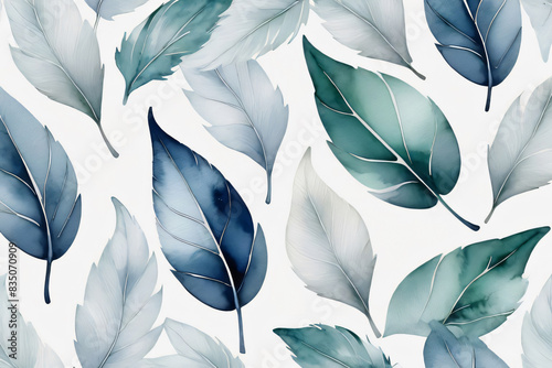 Water Color Leaves Background