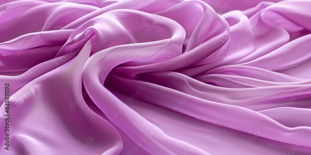 Obraz premium Lavender silk fabric with soft folds and smooth texture, perfect for background design or textile concepts.