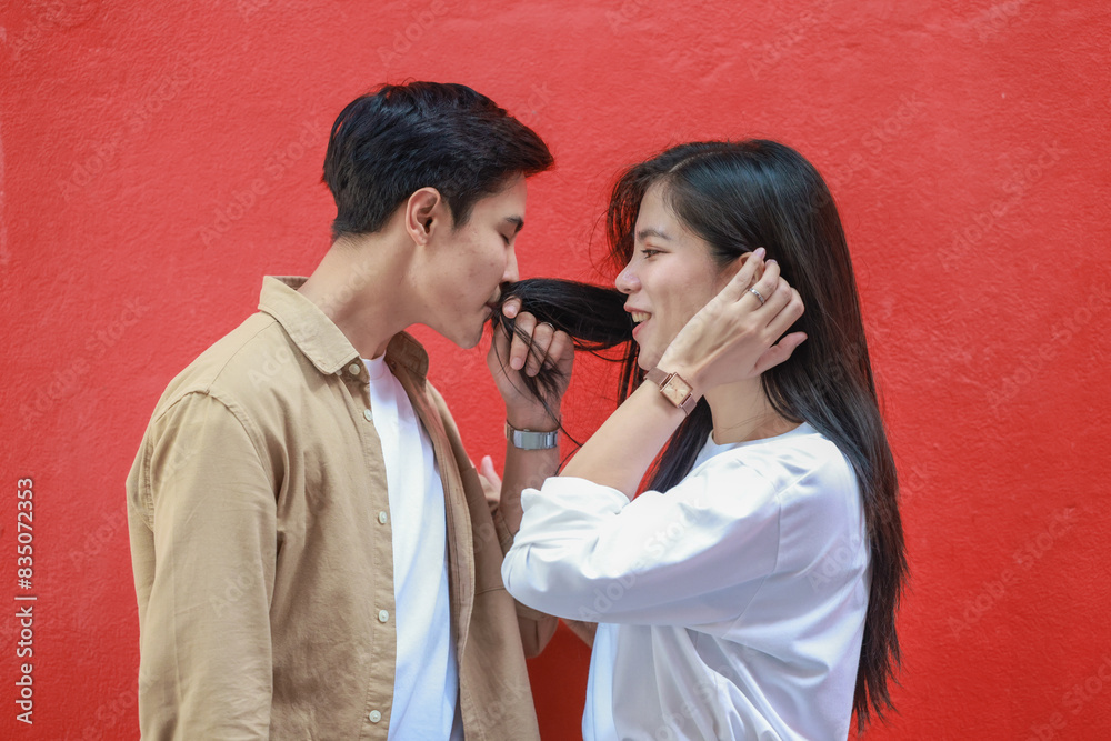 Lesbian couple sharing romantic love and care in public, celebrating joyful union as life partners. Lesbian couple sharing romantic love and care in public, celebrating joyful union as life partners.
