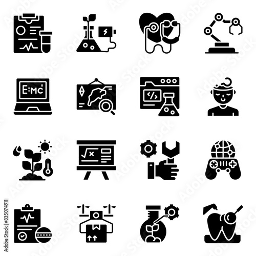 Set of Space Solid Icons

