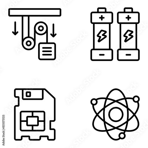 Set of Smart Technology Linear Icons

