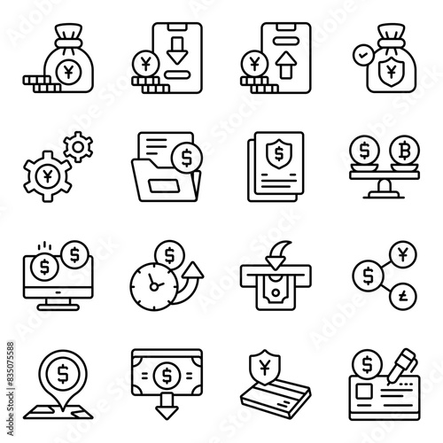 Pack of Banking linear Icon

