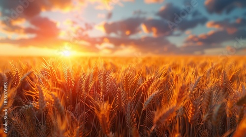 wheat fields and a neon sunset.