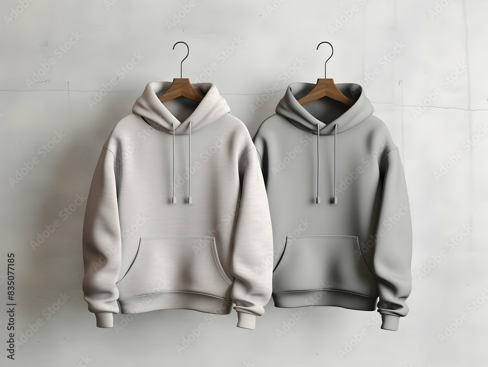 Naklejka premium Premium Hoodie mockup, fashionable hoodie on hanger, Clothing mockup, apparel hoodie mockup