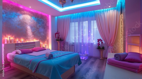 MINSK, BELARUS - DECEMBER, 2013: interiorof modern beauty spa massage saloon © สมชัย ้พาลแก้ว