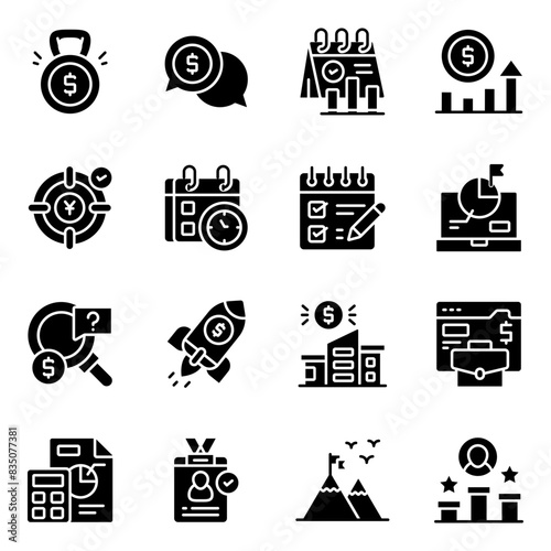 Pack of Business Flat Icon

