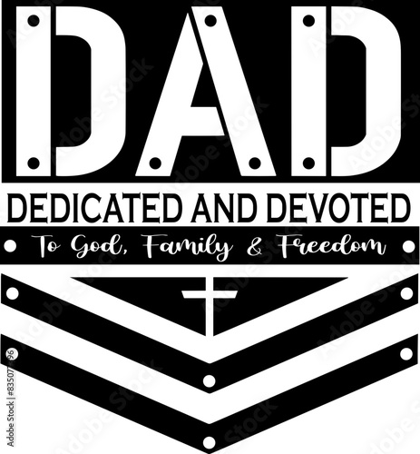 Dad Dedicated and Devoted Svg, Christian Dad Svg, Christian Fathers Day SVG PNG