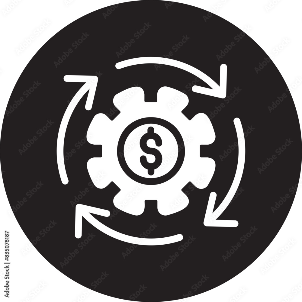 Cashflow glyph icon