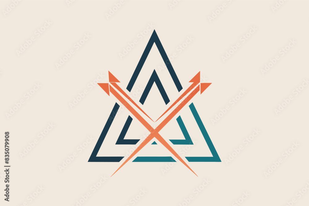 a letter with an arrow in the middle, minimalist line art logo of an arrow forming the letter A a letter with an arrow in the middle, minimalist line art logo of an arrow forming the letter A
