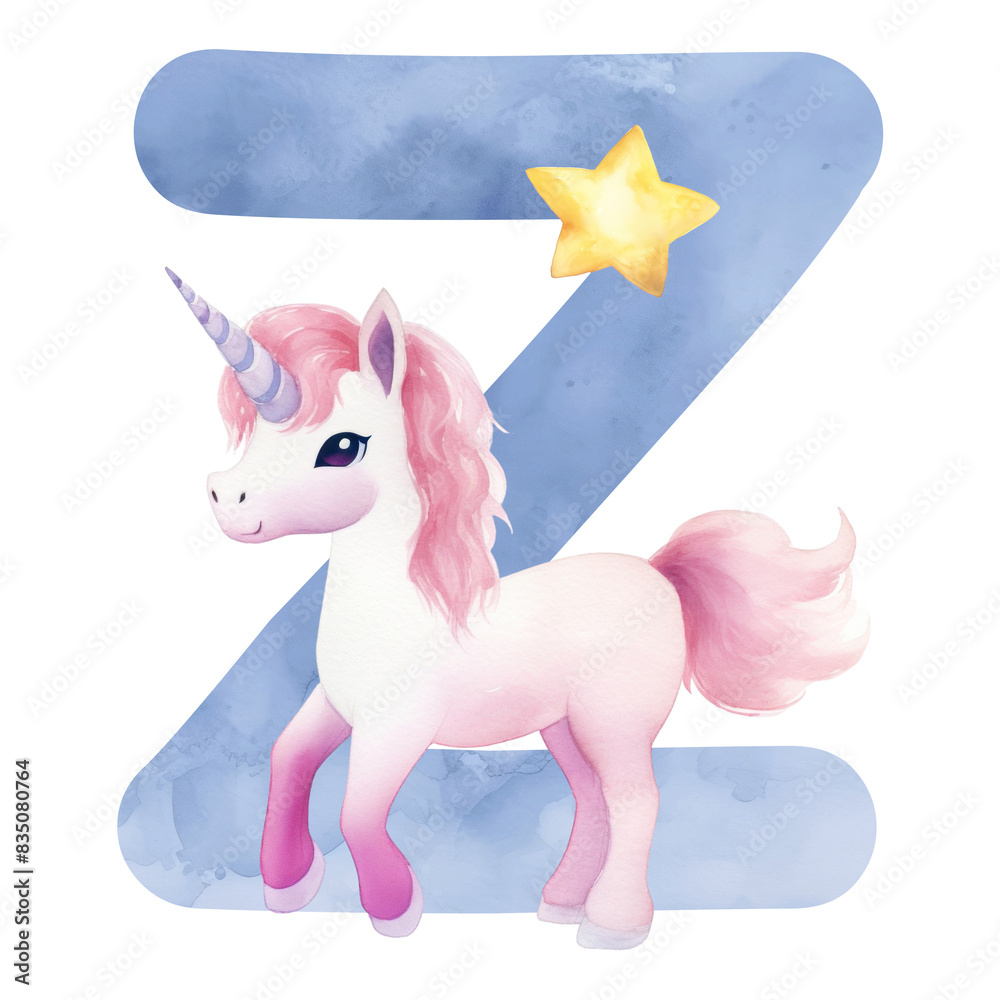Letter Z png blue watercolor alphabet, transparent background Stock ...