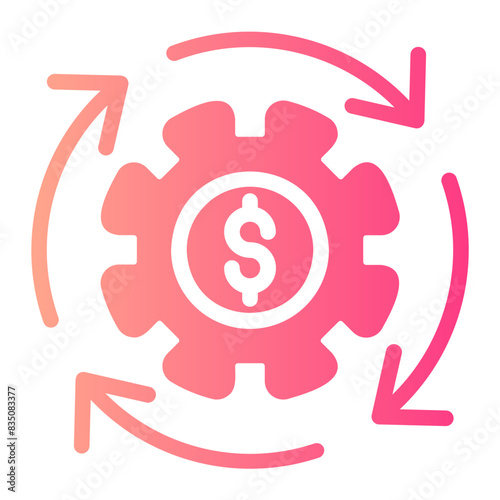 Cashflow gradient icon photo