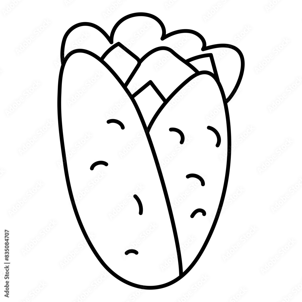 Modern design icon of shawarma
Modern design icon of shawarma