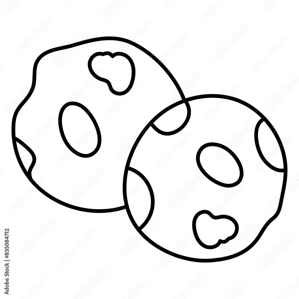 Naklejka premium Conceptual linear design icon of sweet balls