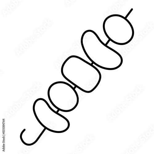 A unique design icon of bbq skewer

