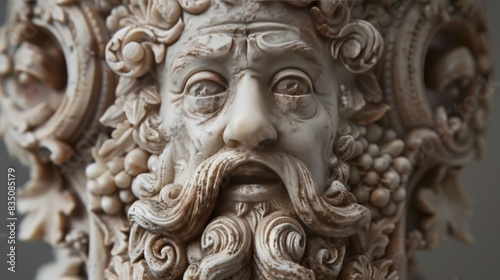 Detailed Carved Marble Statue Intricate