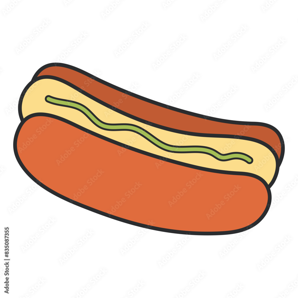 Modern design icon of hotdog burger
Modern design icon of hotdog burger