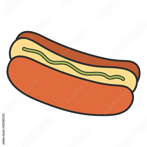 Modern design icon of hotdog burger

