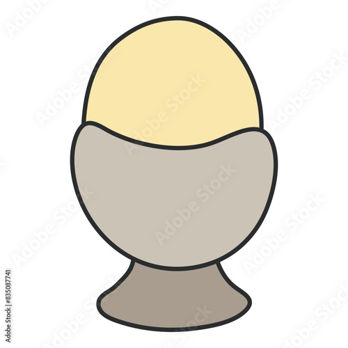 Boiled egg icon, editable vector

