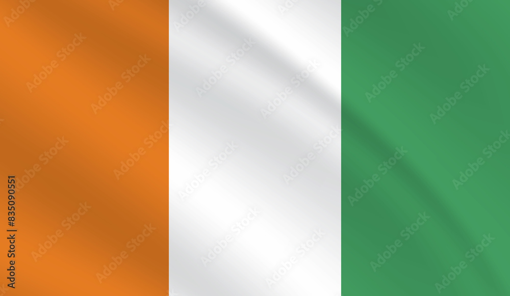Ireland National Flag waving Irish flag 3d Ireland National Flag waving Irish flag 3d