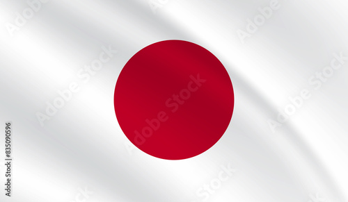 Japan National Flag waving flag Japan 3d