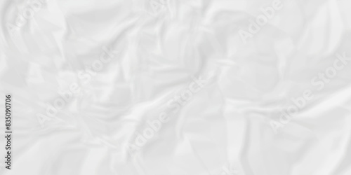 Abstract White wave paper crumpled texture. white fabric textured crumpled white paper background. panorama white paper texture background, crumpled pattern texture background. 