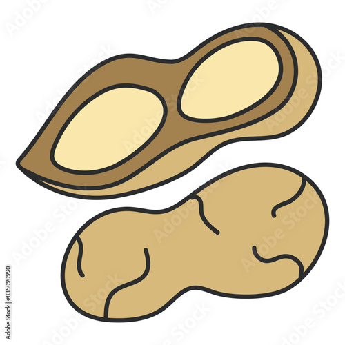 An icon design of peanut 

