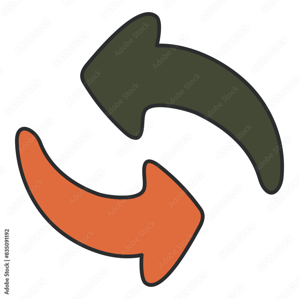 Trendy design icon of refresh arrows
Trendy design icon of refresh arrows