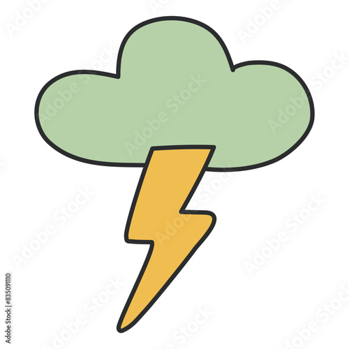 Thunderstorm icon in perfect design

