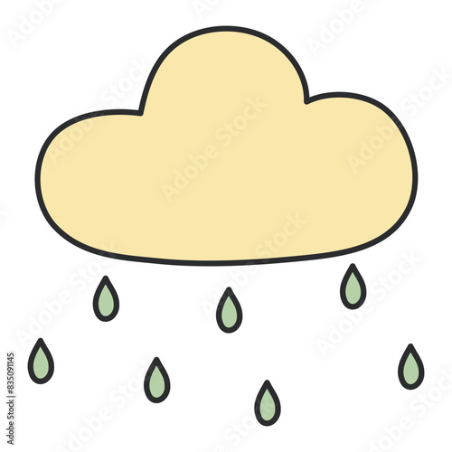 Rainfall icon in flat design isolated on white background 

