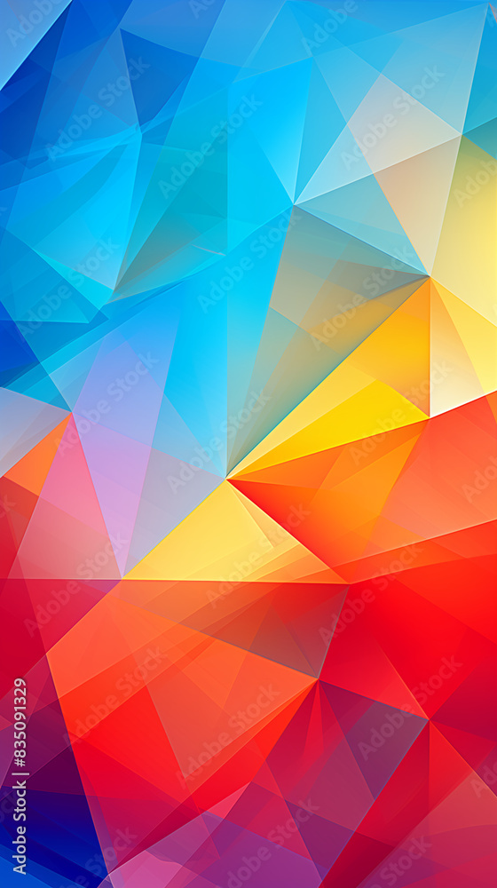 Obraz premium Geometric Abstract Image Pattern Background, Interlocking Squares in Primary Colors, Wallpaper, Background, Cell Phone Cover and Screen, Smartphone, Computer, Laptop, 9:16 Format - PNG