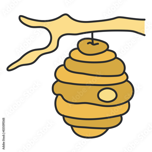 A trendy design icon of beehive 

