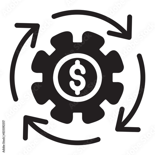 Cashflow glyph icon