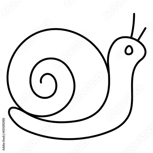An icon design of snail animal 

