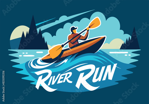 A man paddling a canoe on a river