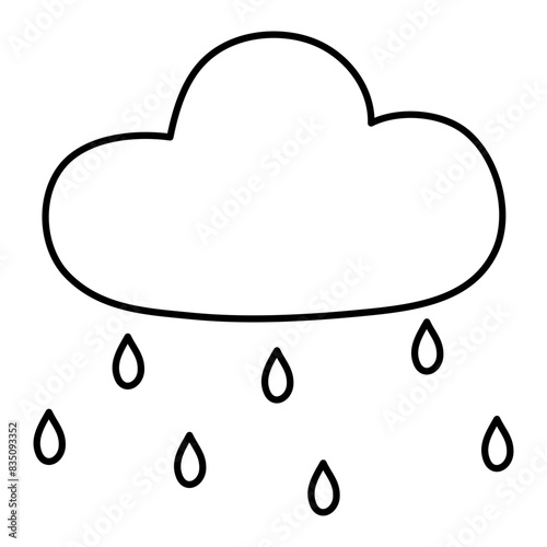 Rainfall icon in linear design isolated on white background 

