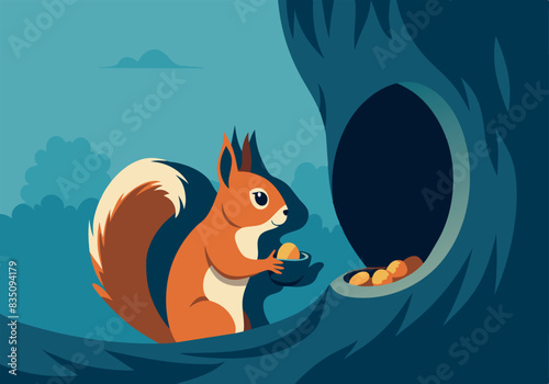 A squirrel is eating from a bowl of food