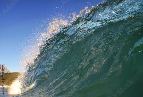 Fototapeta Naklejka Na Ścianę i Meble -  an impressive wave in the Caribbean Sea