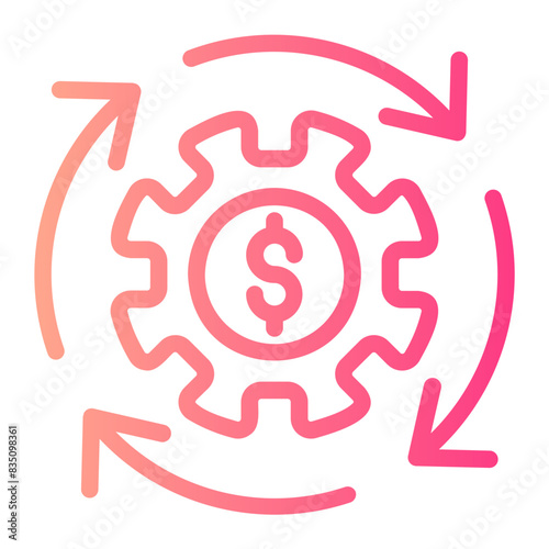 Cashflow gradient icon