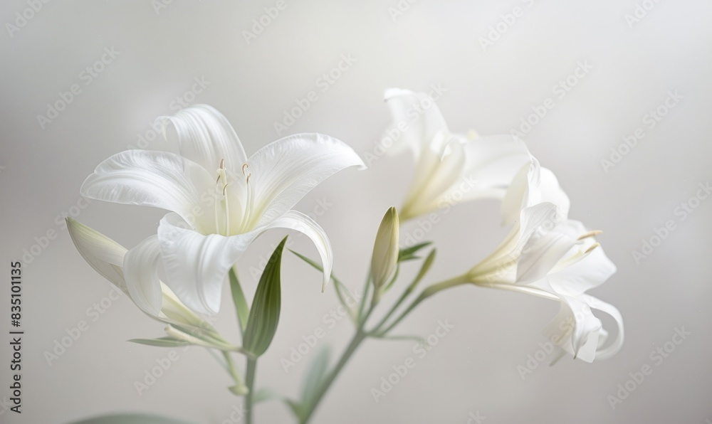 Lilies on light background Lilies on light background