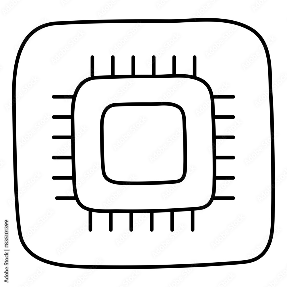 Perfect design icon of microchip
Perfect design icon of microchip