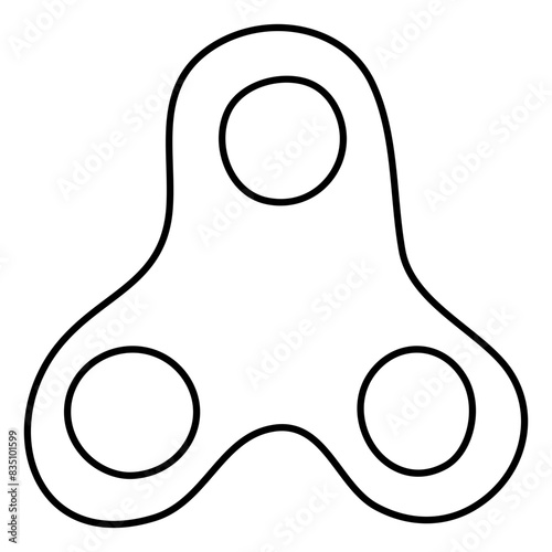 An icon design of fidget spinner 

