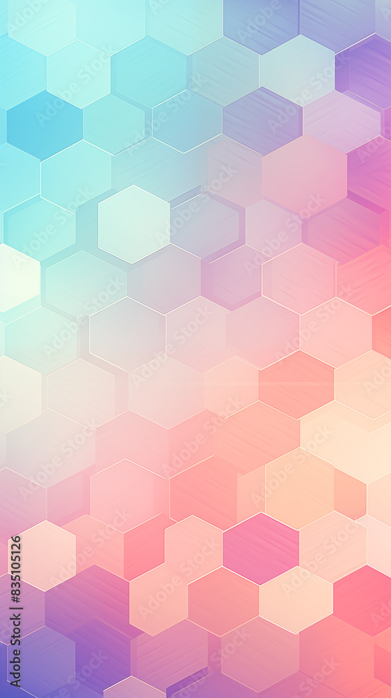 Geometric Abstract Image Pattern Background, Hexagonal Shapes in Pastel Colors, Wallpaper, Background, Cell Phone Cover and Screen, Smartphone, Computer, Laptop, 9:16 Format - PNG Geometric Abstract Image Pattern Background, Hexagonal Shapes in Pastel Colors, Wallpaper, Background, Cell Phone Cover and Screen, Smartphone, Computer, Laptop, 9:16 Format - PNG
