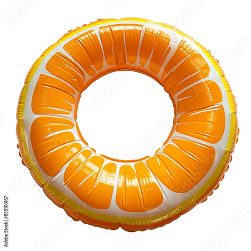 orange fruit inflatable isolated on white background	 photo