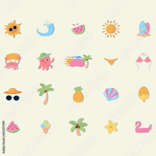Cute Sticker Summer
