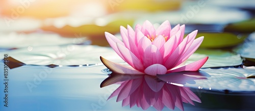 Beautiful pink water lily i...