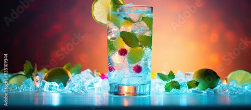 Mojito beverage on a white ...