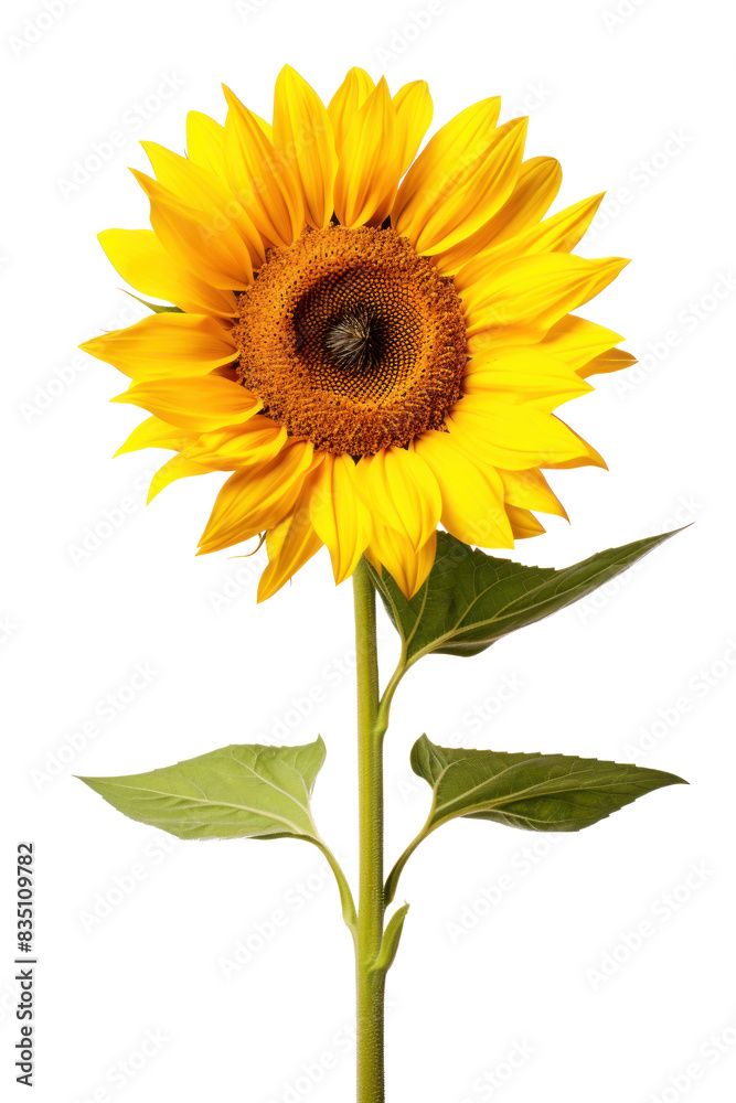 Obraz premium Sunflower isolated on transparent background.